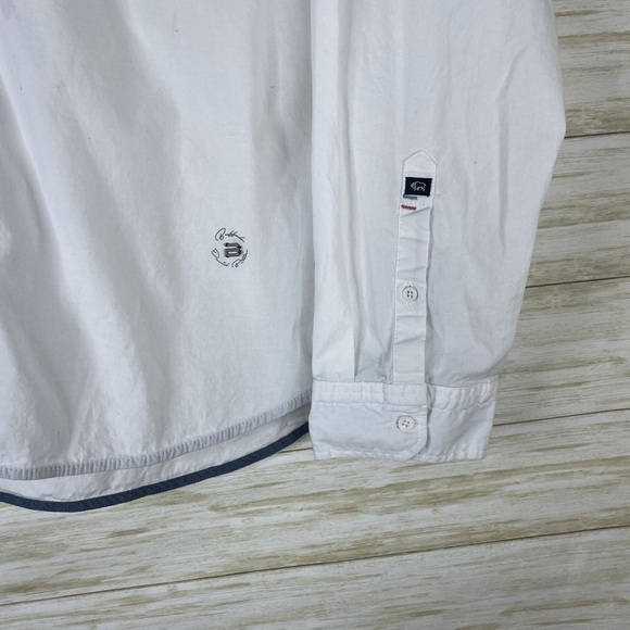 Buffalo David Bitton Slim Stretch White Button Down Shirt - Picture 2 of 5